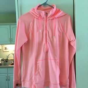 Tangerine hooded pullover jacket